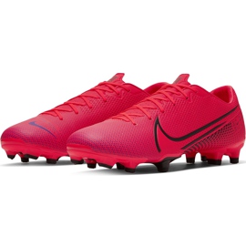 Zapatos de fútbol Nike Mercurial Vapor 13 Academy FG / MG AT5269 606 rojo rojo 3