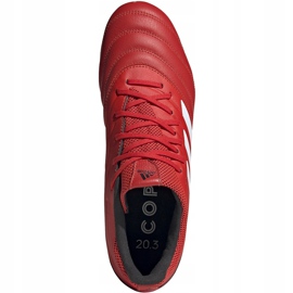 Adidas Copa 20.3 Fg zapatos de fútbol rojo G28551 2