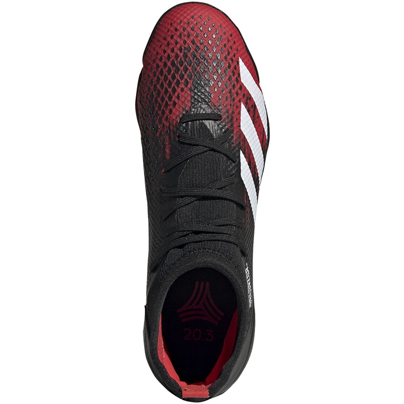 Botas de fútbol adidas Predator 20.3 Tf negras y rojas EF2208 multicolor negro 1