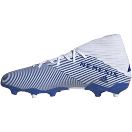 Botas de fútbol adidas Nemeziz 19.3 Fg blancas y azules EG7202 multicolor blanco 2