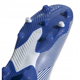 Botas de fútbol adidas Nemeziz 19.3 Fg blancas y azules EG7202 multicolor blanco 5