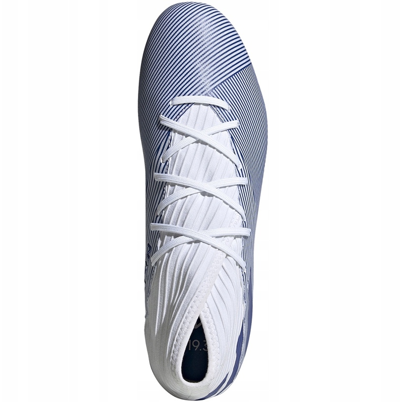 Botas de fútbol adidas Nemeziz 19.3 Fg blancas y azules EG7202 multicolor blanco 1