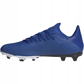 Botas de fútbol adidas X 19.3 Fg azul EG7130 azul blanco 3