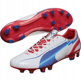 Botas de fútbol Puma Evo Speed ​​1 Fg blanco-rojo-azul 102527 01 2