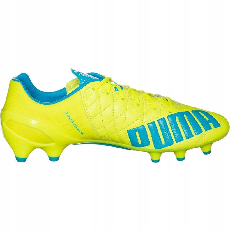 Botas de fútbol Puma Evo Speed ​​1.4 Lth Fg amarillo-azul 103615 03 1