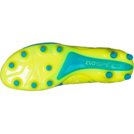 Botas de fútbol Puma Evo Speed ​​1.4 Lth Fg amarillo-azul 103615 03 3