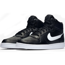 Zapatillas de hombre Nike Ebernon Mid negras y blancas AQ1773 002 blanco negro 3