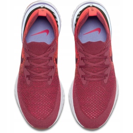 Zapatillas Mujer Nike Epic React Flyknit burdeos-naranjas-negras AQ0070 601 rojo violeta multicolor 1
