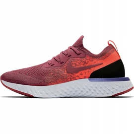 Zapatillas Mujer Nike Epic React Flyknit burdeos-naranjas-negras AQ0070 601 rojo violeta multicolor 2
