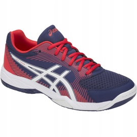 Zapatillas de voleibol Asics Gel-Task azul-rojo B704Y 400 para hombre azul marino multicolor azul marino 3