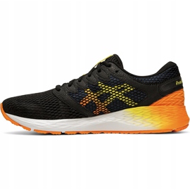 Zapatillas de hombre Asics Roadhawk Ff 2 negro y naranja 1011A136 005 2