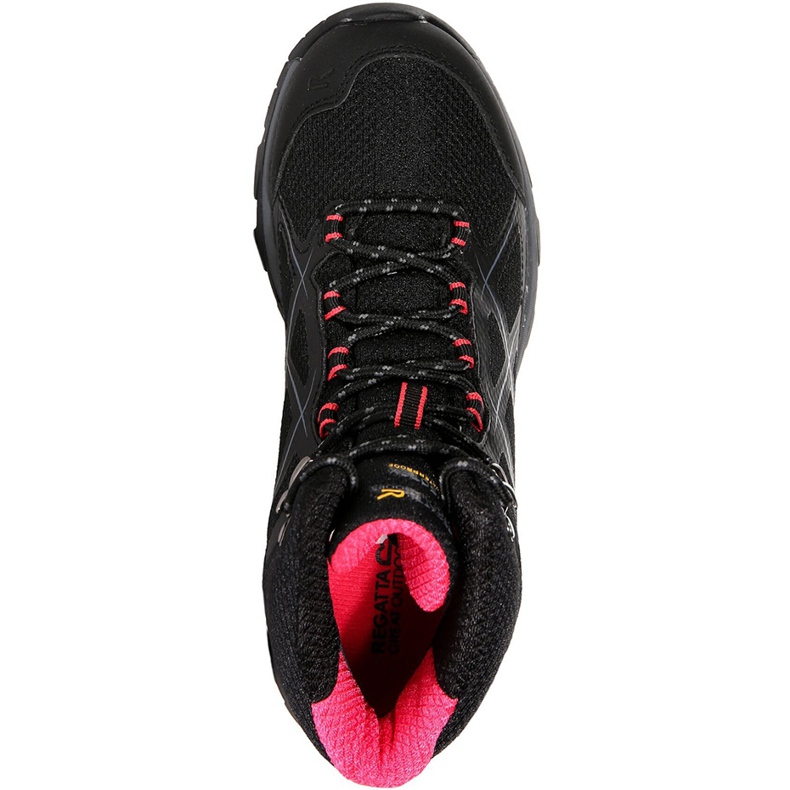 Zapatos de mujer Regatta Wms Kota Mid negro y rosa RWF490 7HQ 1