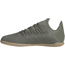 Verde adidas X 19.3 In Junior botas de fútbol EF8376 gris gris 2