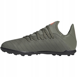 Verde Zapatillas de fútbol adidas X 19.3 Tf Jr EF8375 2