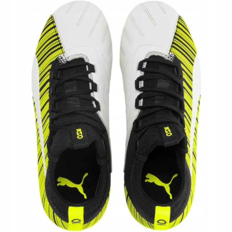 Zapatos de fútbol Puma One 5.3 Fg Ag Junior amarillo-negro-blanco 105657 03 amarillo, blanco, negro 1