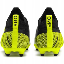 Zapatos de fútbol Puma One 5.3 Fg Ag Junior amarillo-negro-blanco 105657 03 amarillo, blanco, negro 5