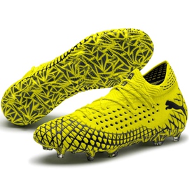 Botas de fútbol Puma Future 4.1 Netfit Fg Ag amarillo-negro 105579 03 3
