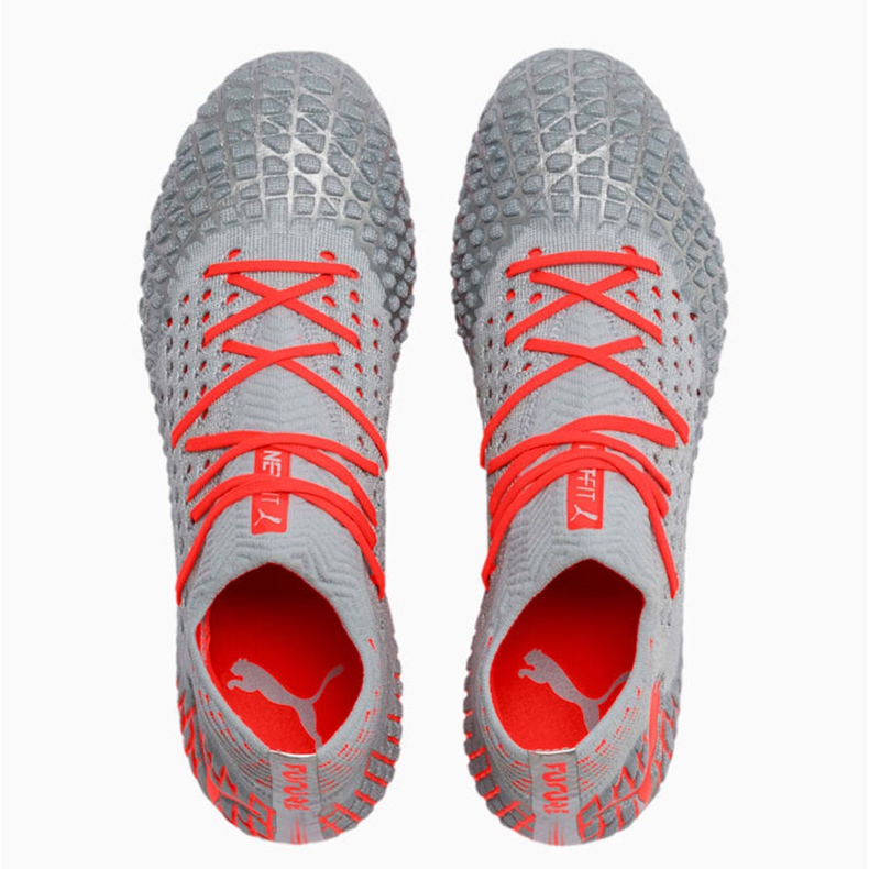 Zapatos de fútbol Puma Future 4.1 Netfit MxSG gris-naranja 105676 01 rojo 1