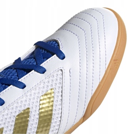 Botas de fútbol adidas Predator 19.4 In Sala Junior blanco y azul EG2829 3