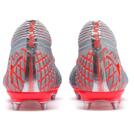 Zapatos de fútbol Puma Future 4.1 Netfit MxSG gris-naranja 105676 01 rojo 3