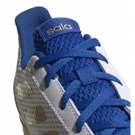Botas de fútbol adidas Predator 19.4 In Sala Junior blanco y azul EG2829 4