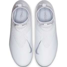 Zapatillas de fútbol Nike Phantom Vsn Academy Df FG / MG Jr AO3287 100 blanco blanco 1