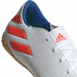 Adidas Nemeziz Messi 19.4 en blanco y rojo zapatos de fútbol F34550 3