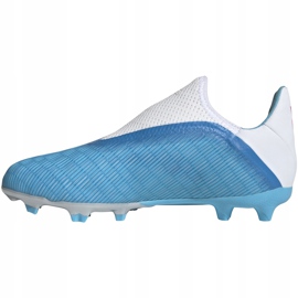 Zapatillas de fútbol Adidas X 19.3 Ll Fg Junior azul EF9114 azul, blanco, plateado 1
