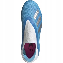Zapatillas de fútbol Adidas X 19.3 Ll Fg Junior azul EF9114 azul, blanco, plateado 2