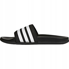 Zapatillas Adidas Adilette Cloudfoam Plus Stripes negras AP9971 blanco negro 3