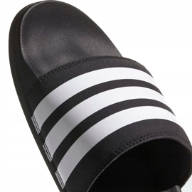 Zapatillas Adidas Adilette Cloudfoam Plus Stripes negras AP9971 blanco negro 5