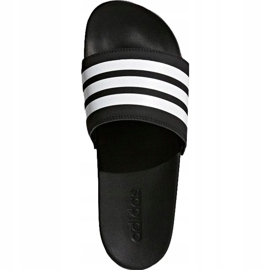 Zapatillas Adidas Adilette Cloudfoam Plus Stripes negras AP9971 blanco negro 2