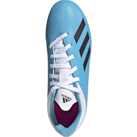 Botas de fútbol Adidas X 19.4 FxG Junior azul y blanco F35361 2