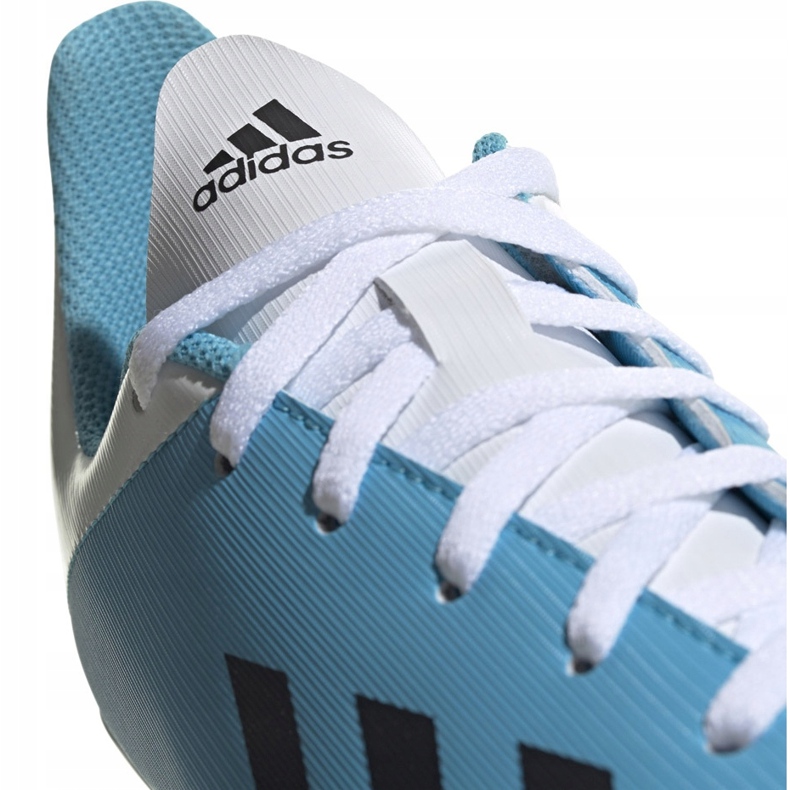 Botas de fútbol Adidas X 19.4 FxG Junior azul y blanco F35361 1