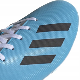 Botas de fútbol Adidas X 19.4 FxG Junior azul y blanco F35361 3