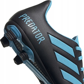 Botas de fútbol adidas Predator 19.4 FxG negras y azules F35598 negro negro 4