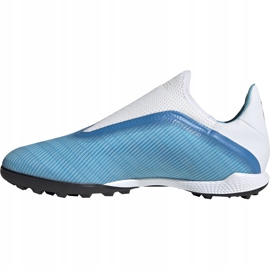 Zapatillas de fútbol Adidas X 19.3 Ll Tf azul y blanco EF0632 3