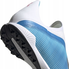 Zapatillas de fútbol Adidas X 19.3 Ll Tf azul y blanco EF0632 5
