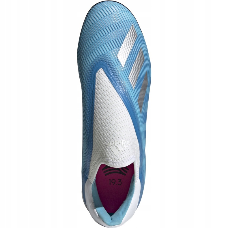 Zapatillas de fútbol Adidas X 19.3 Ll Tf azul y blanco EF0632 1