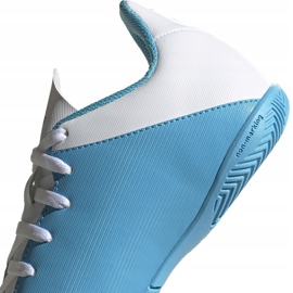 Botas de fútbol adidas X 19.4 In Junior azul y blanco F35352 6