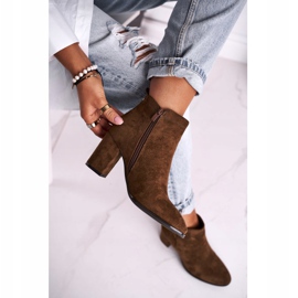 Botas De Mujer De Tacón Alto Sergio Leone Oliva BT508 marrón multicolor 4