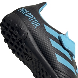 Adidas Predator 19.4 H&amp;L Tf Junior botas de fútbol negro azul G25827 4
