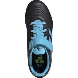 Adidas Predator 19.4 H&amp;L Tf Junior botas de fútbol negro azul G25827 2
