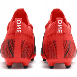 Botas de fútbol Puma One 5.3 Fg Ag Junior rojo negro 105657 01 multicolor 4