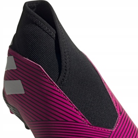 Adidas Nemeziz 19.3 Ll Fg Jr zapatos de fútbol rosas EF8848 negro 3