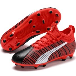 Botas de fútbol Puma One 5.3 Fg Ag Junior rojo negro 105657 01 multicolor 3
