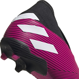 Adidas Nemeziz 19.3 Ll Fg Jr zapatos de fútbol rosas EF8848 negro 4