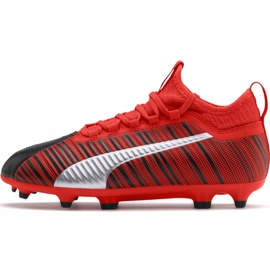 Botas de fútbol Puma One 5.3 Fg Ag Junior rojo negro 105657 01 multicolor 2