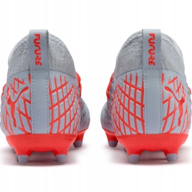 Botas de fútbol Puma Future 4.3 Netfit Fg Ag Junior plata-rojo 105693 01 multicolor gris 4