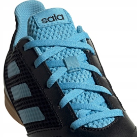 Adidas Predator 19.4 In Sala Junior botas de fútbol negras y azules G25830 negro negro 3